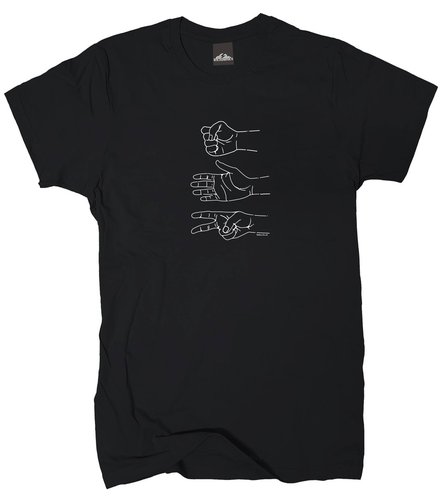 T-Shirt Stein, Schere, Papier vers. Farben Gr.S-XXXXXL