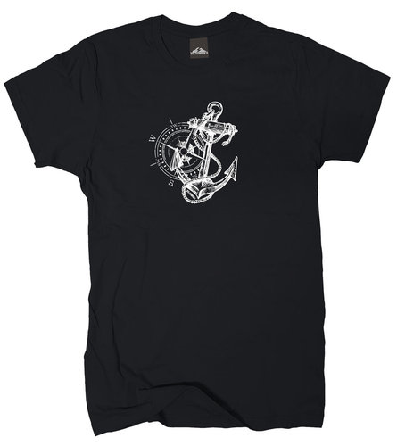T-Shirt Anker Kompass vers. Farben Gr.S-XXXXXL